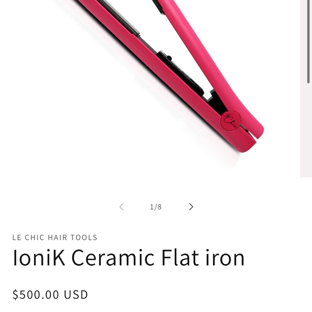 Le Chic Ionik Ceramic Hair Flat Iron + Case & Conditioner Bundle NEW - Picture 4 of 4
